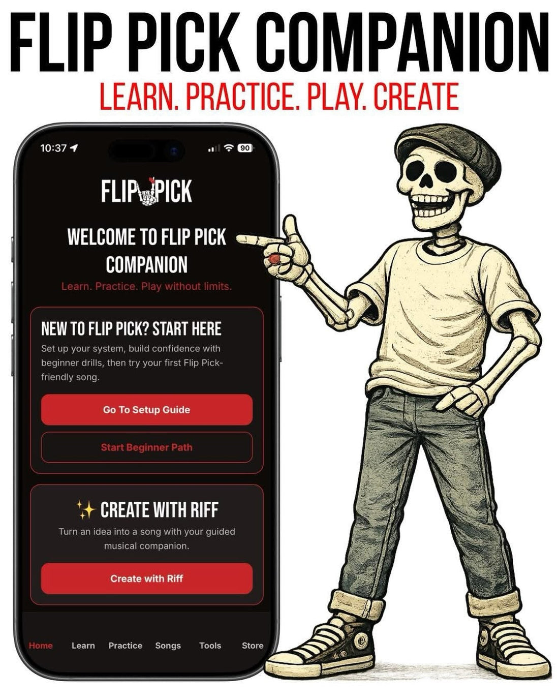 Introducing the Flip Pick Companion App: Your Free Guitar Learning, Practice & Creativity Companion