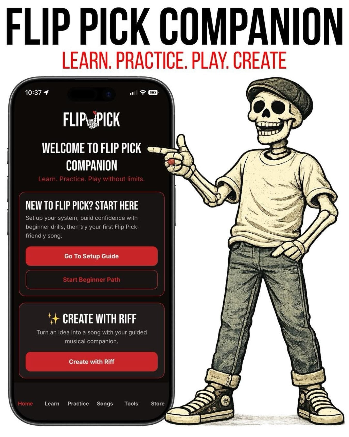 Introducing the Flip Pick Companion App: Your Free Guitar Learning, Practice & Creativity Companion