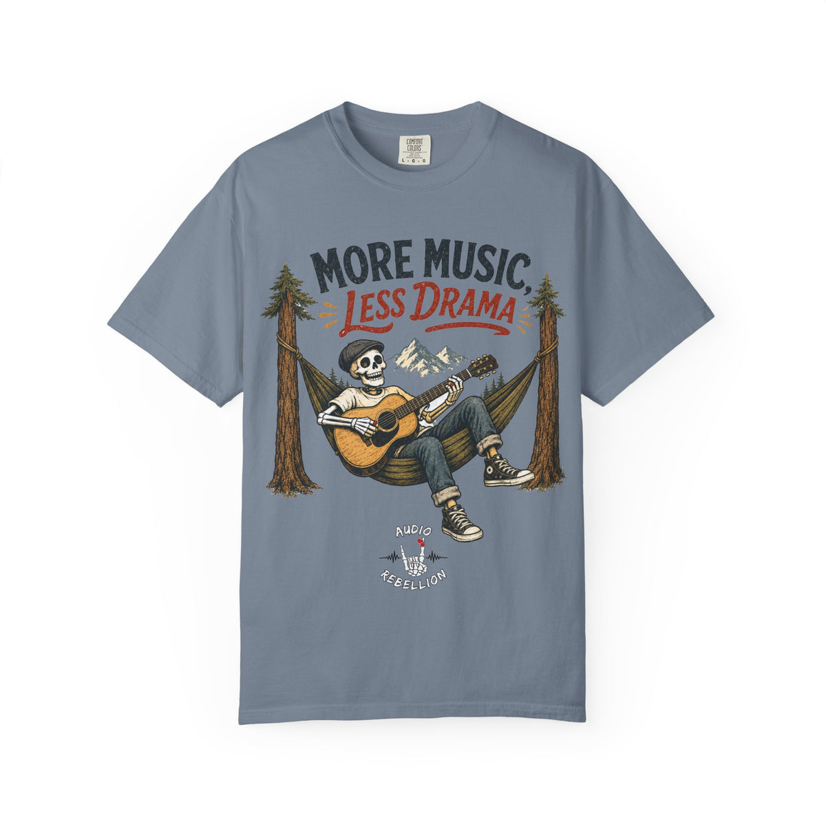 More Music Less Drama -  Vintage Guitarist Graphic Tee