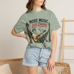 More Music Less Drama -  Vintage Guitarist Graphic Tee