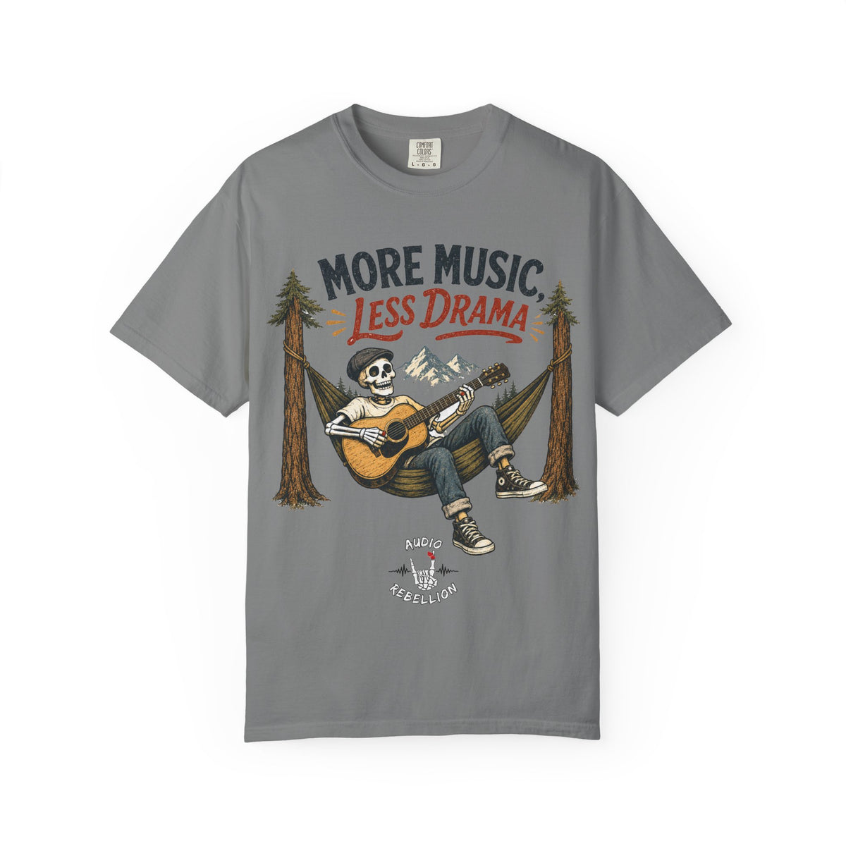 More Music Less Drama -  Vintage Guitarist Graphic Tee