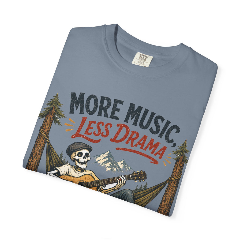 More Music Less Drama -  Vintage Guitarist Graphic Tee