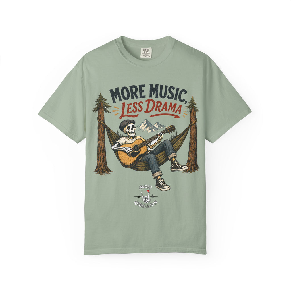 More Music Less Drama -  Vintage Guitarist Graphic Tee