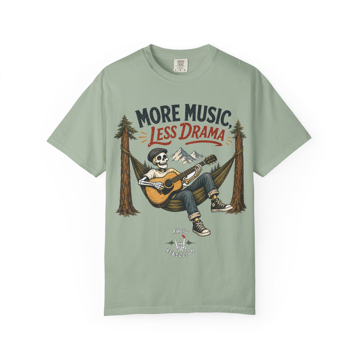 More Music Less Drama -  Vintage Guitarist Graphic Tee