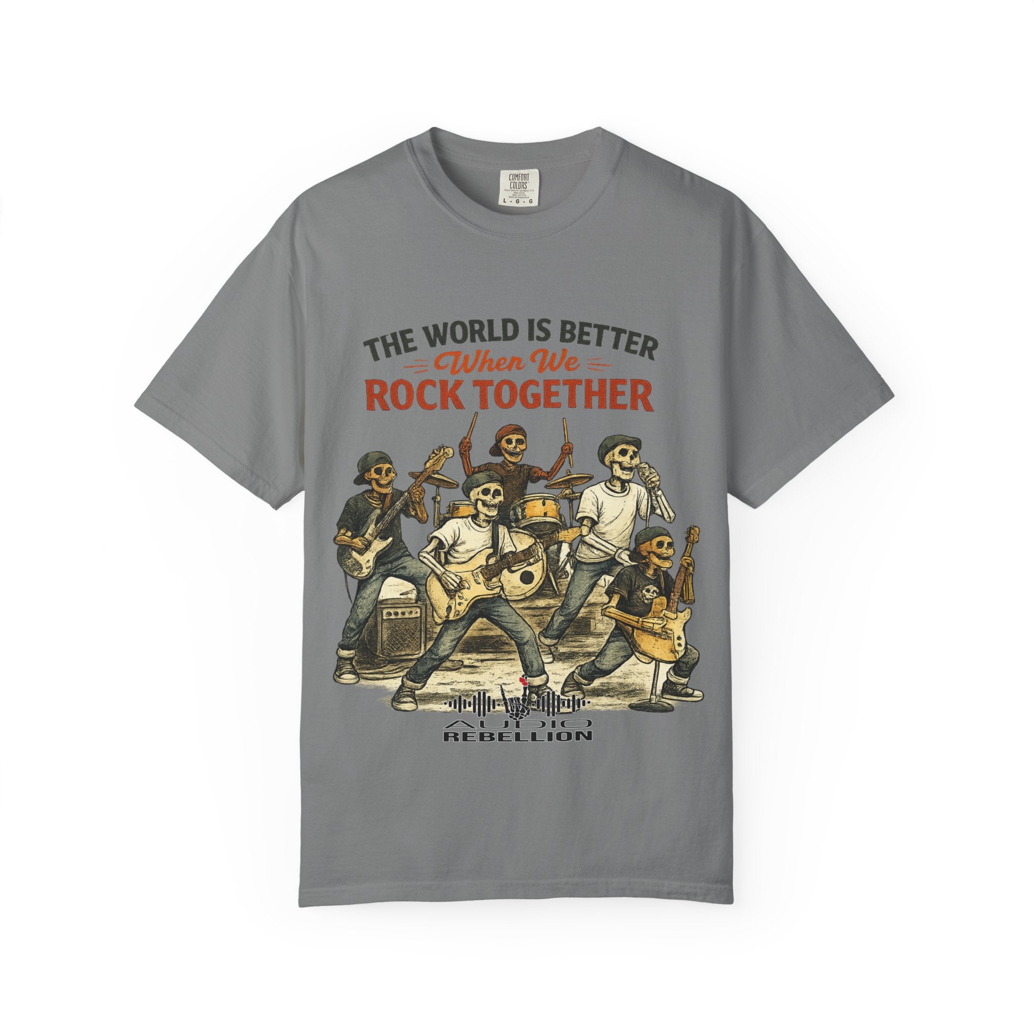 The World is Better When We Rock Together -  Vintage Music Lovers Graphic Tee