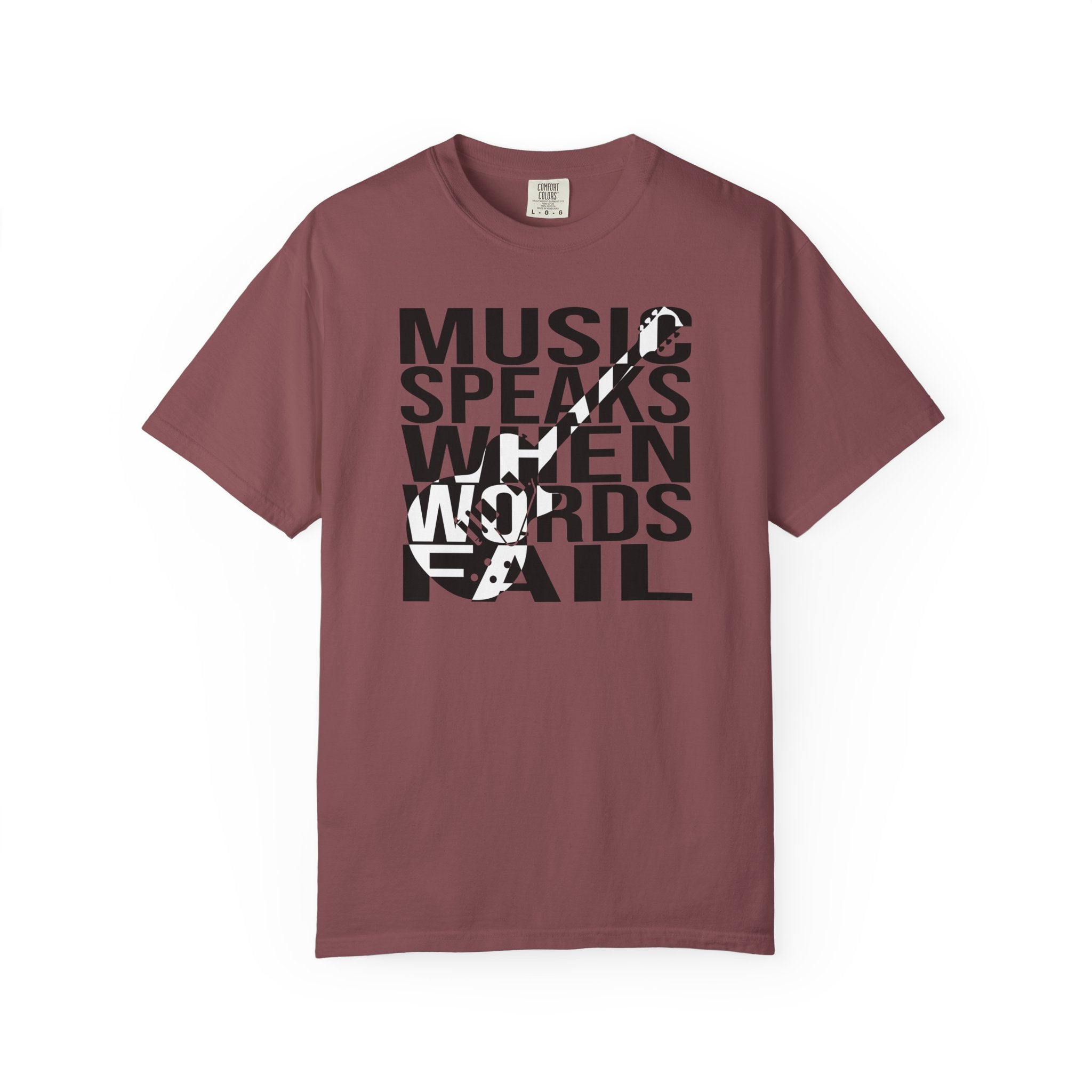 Music Speaks When Words Fail – Premium Garment-Dyed T-Shirt