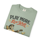 Play More, Live Well -  Vintage Guitarist Graphic Tee