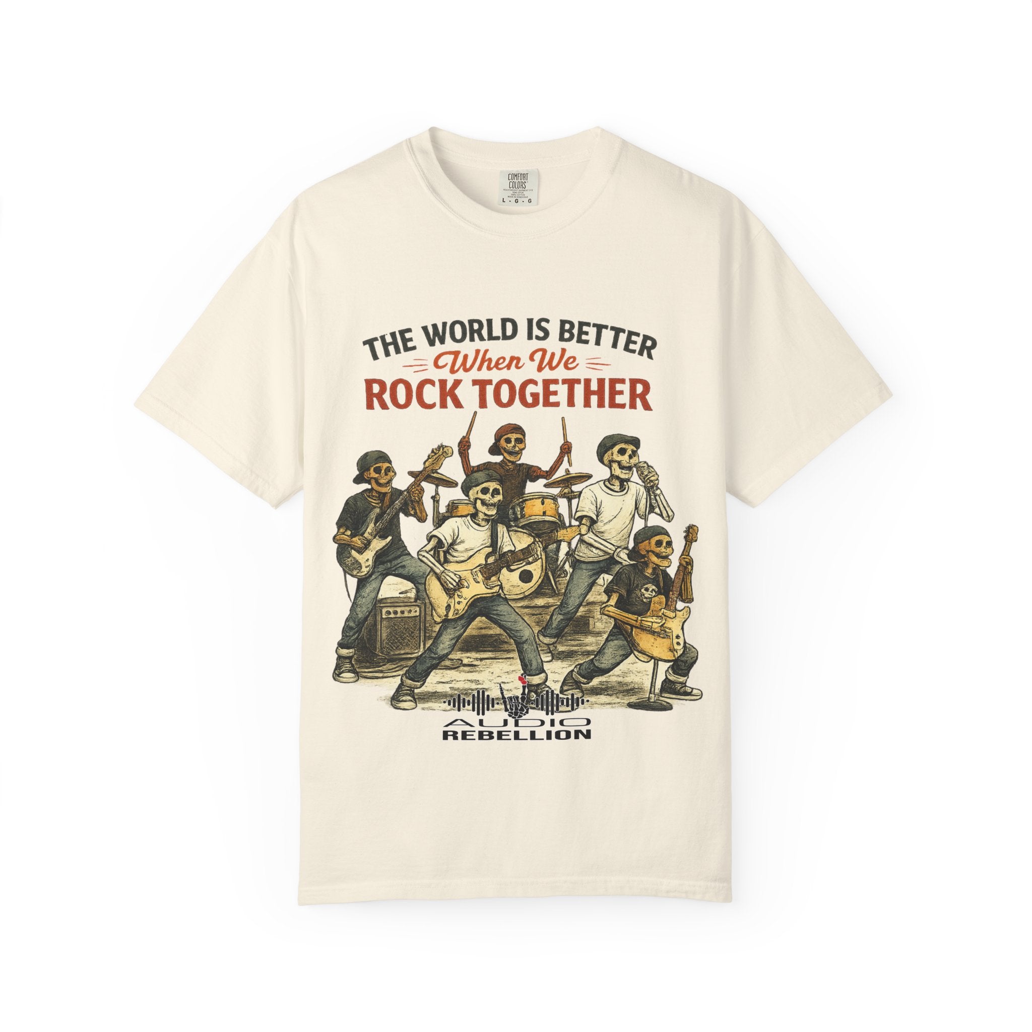 The World is Better When We Rock Together -  Vintage Music Lovers Graphic Tee