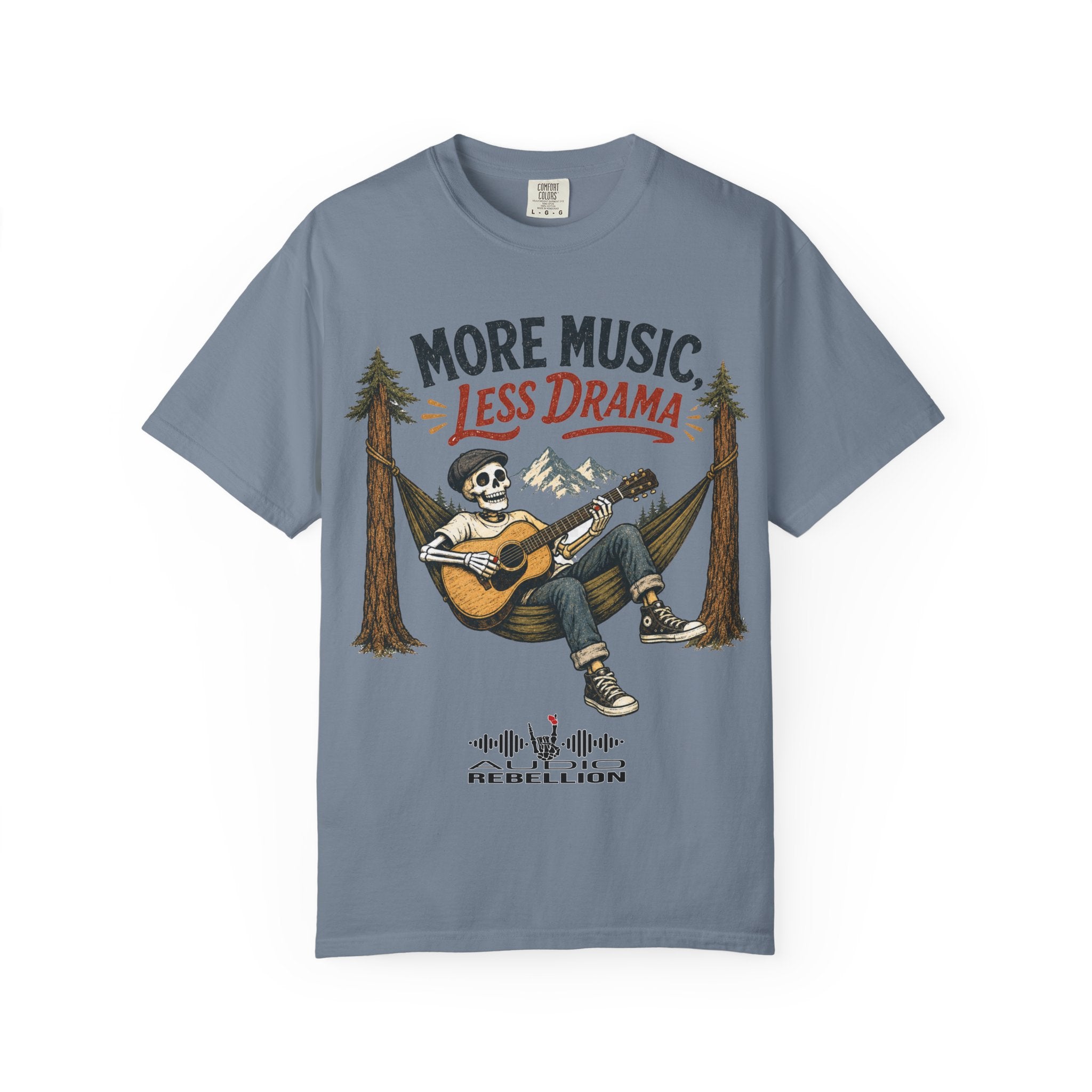 More Music Less Drama -  Vintage Guitarist Graphic Tee