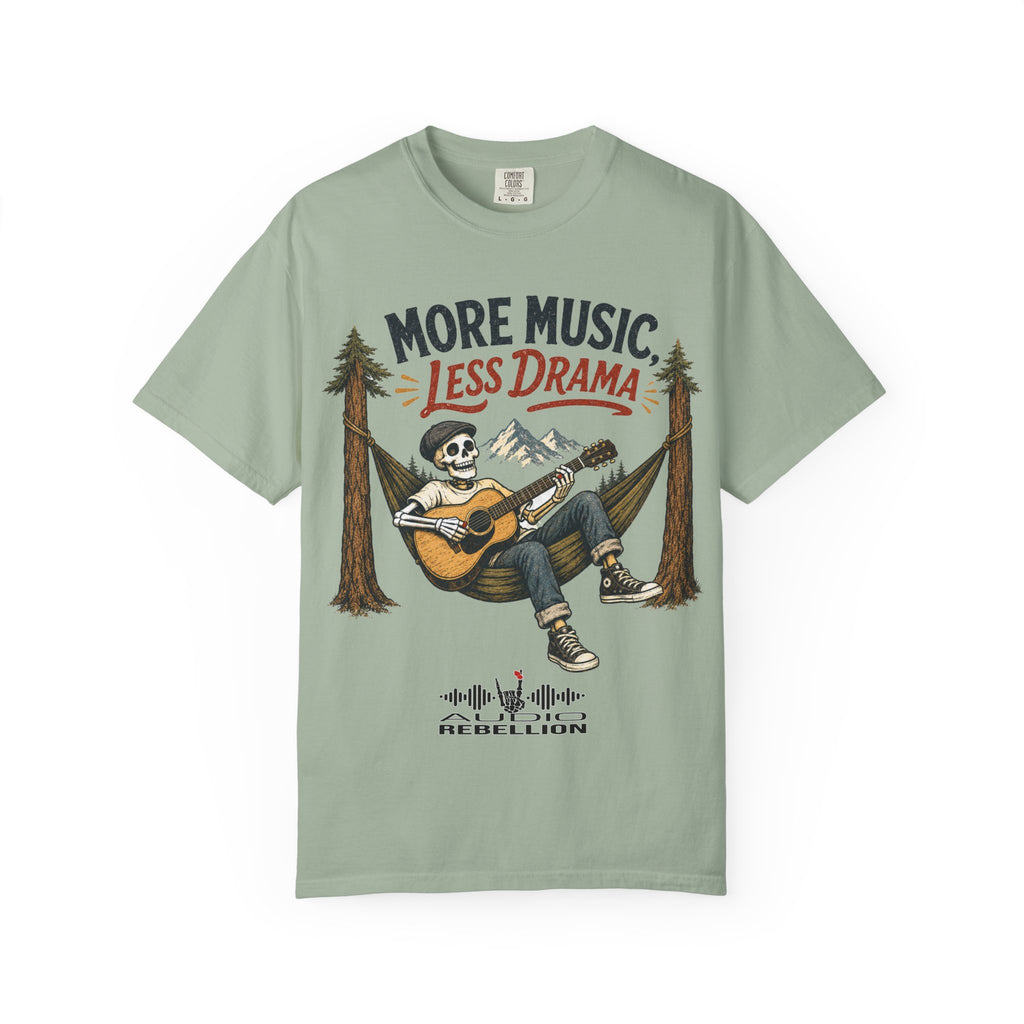 More Music Less Drama -  Vintage Guitarist Graphic Tee