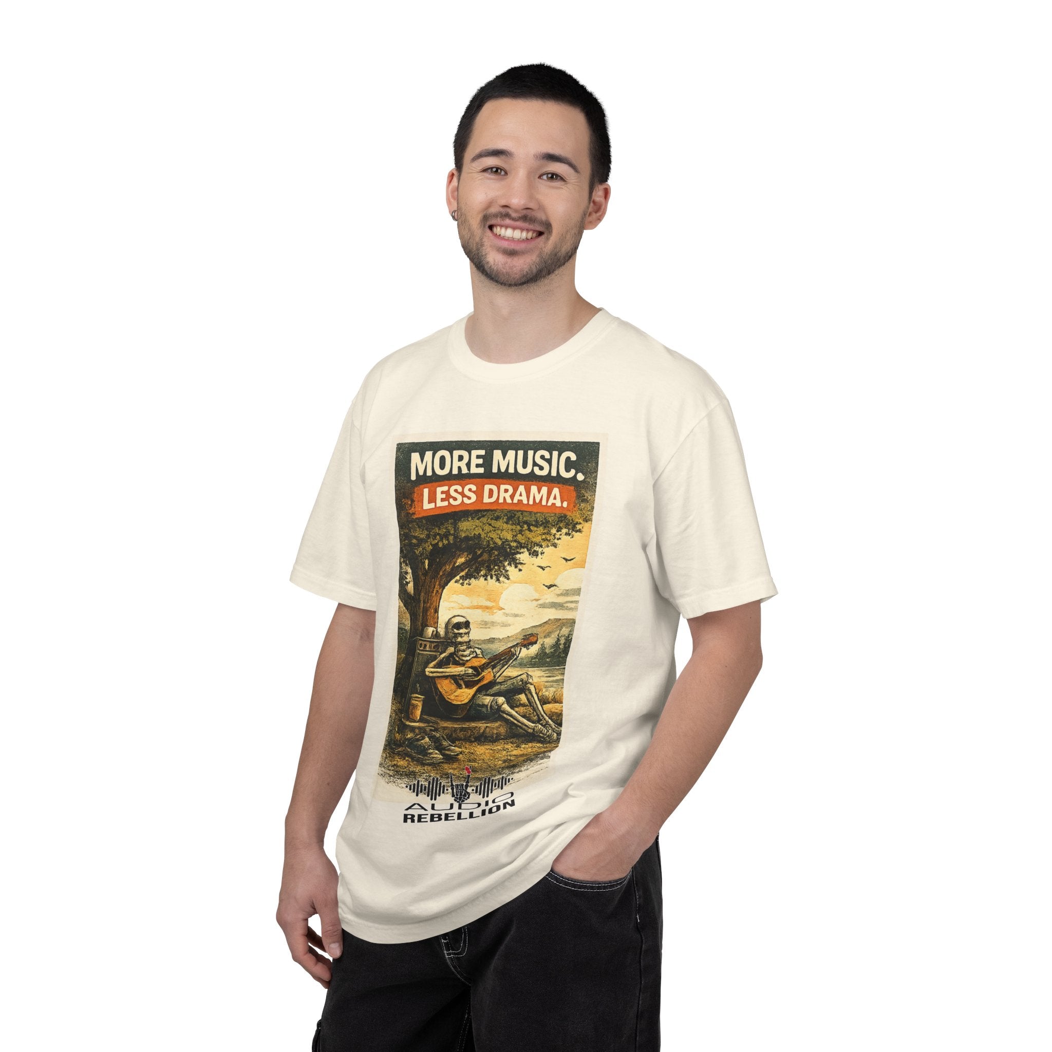 More Music Less Drama -  Vintage Guitarist Graphic Tee