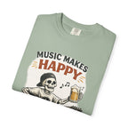 Music Makes Happy -  Vintage Guitarist Graphic Tee