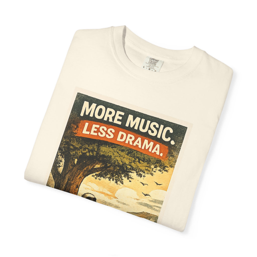 More Music Less Drama -  Vintage Guitarist Graphic Tee