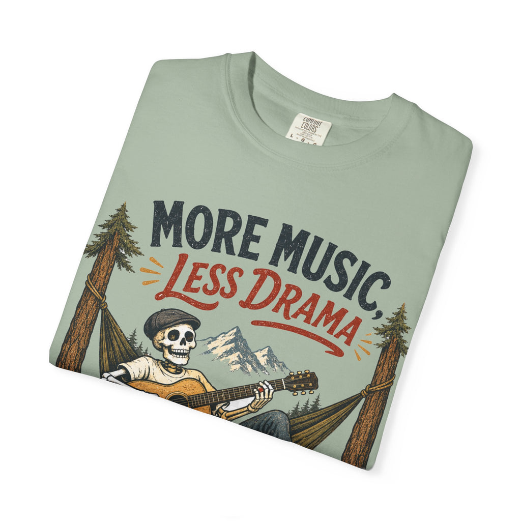 More Music Less Drama -  Vintage Guitarist Graphic Tee