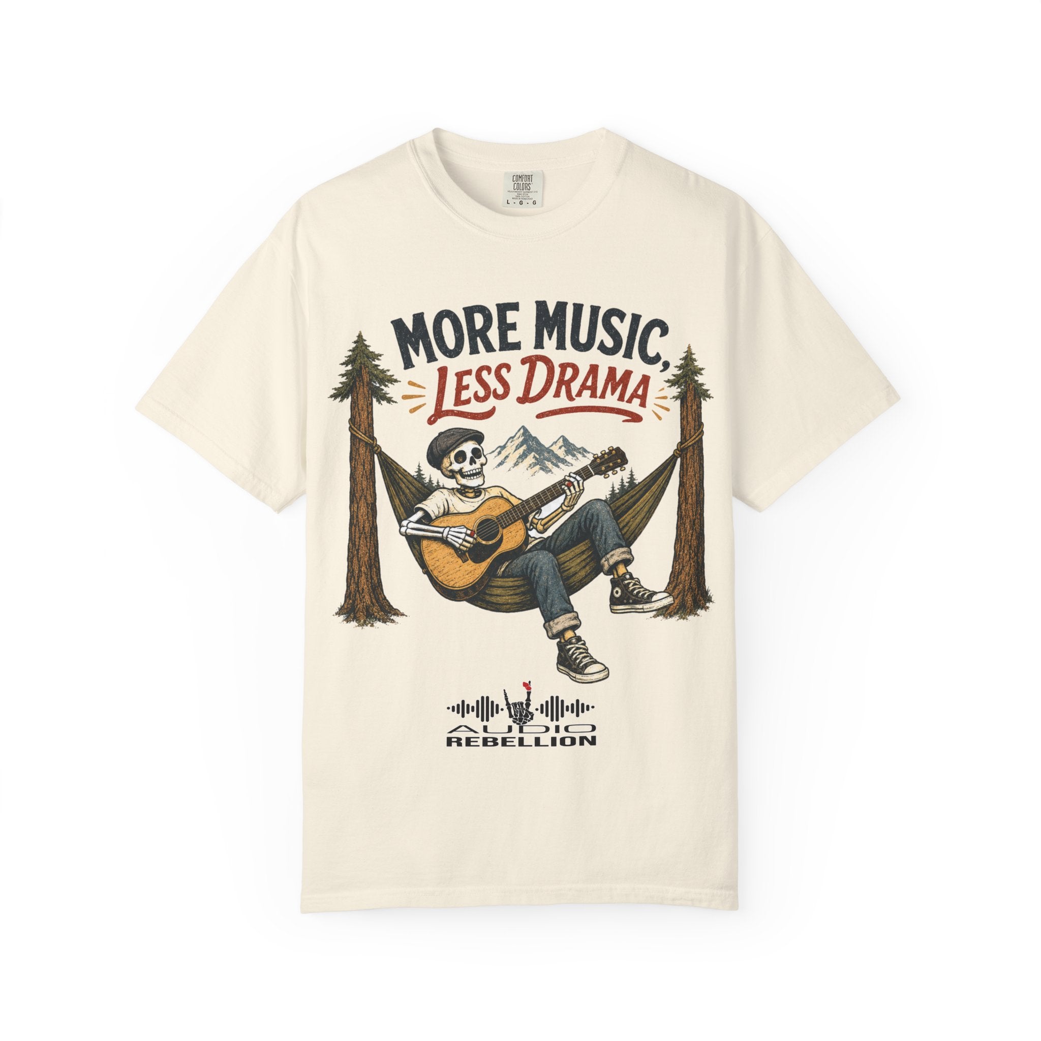 More Music Less Drama -  Vintage Guitarist Graphic Tee
