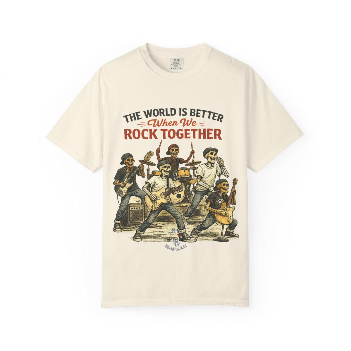 The World is Better When We Rock Together -  Vintage Music Lovers Graphic Tee