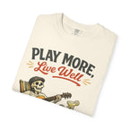 Play More, Live Well -  Vintage Guitarist Graphic Tee