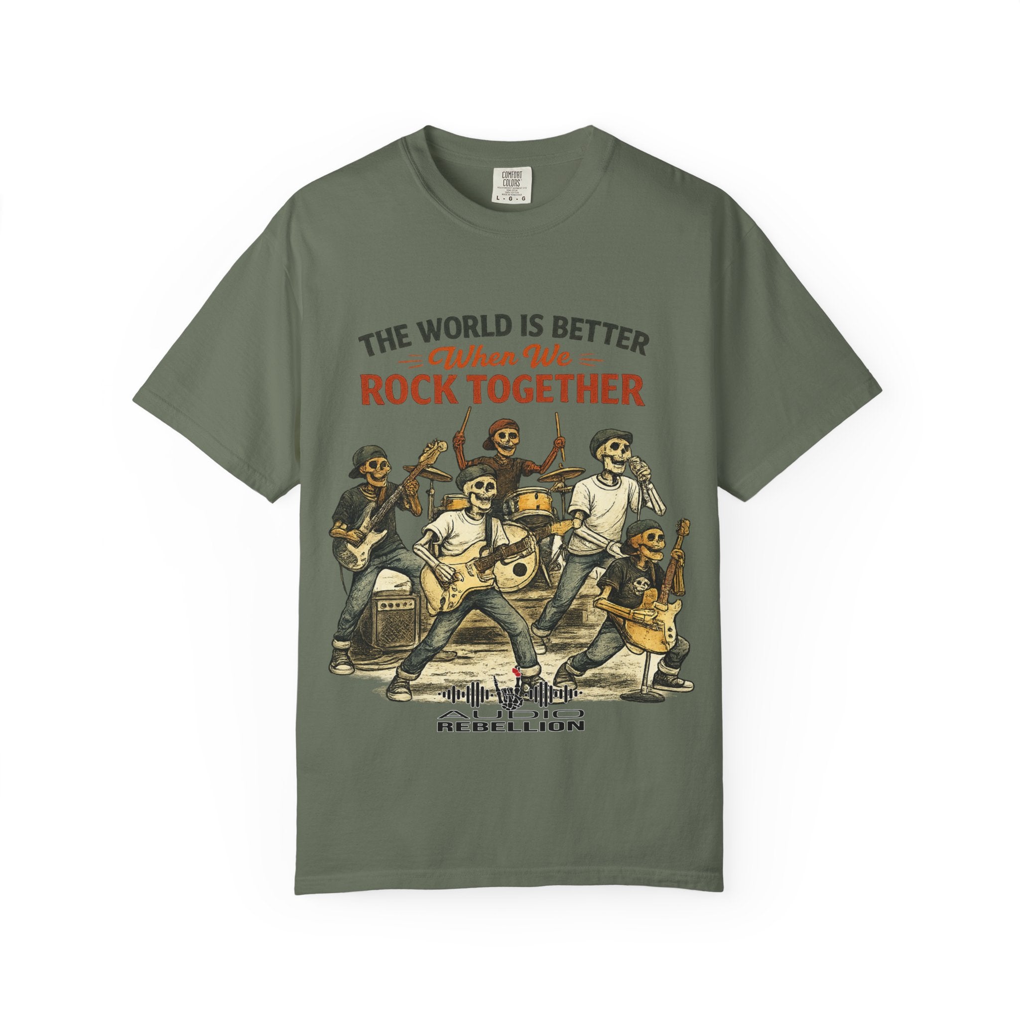 The World is Better When We Rock Together -  Vintage Music Lovers Graphic Tee