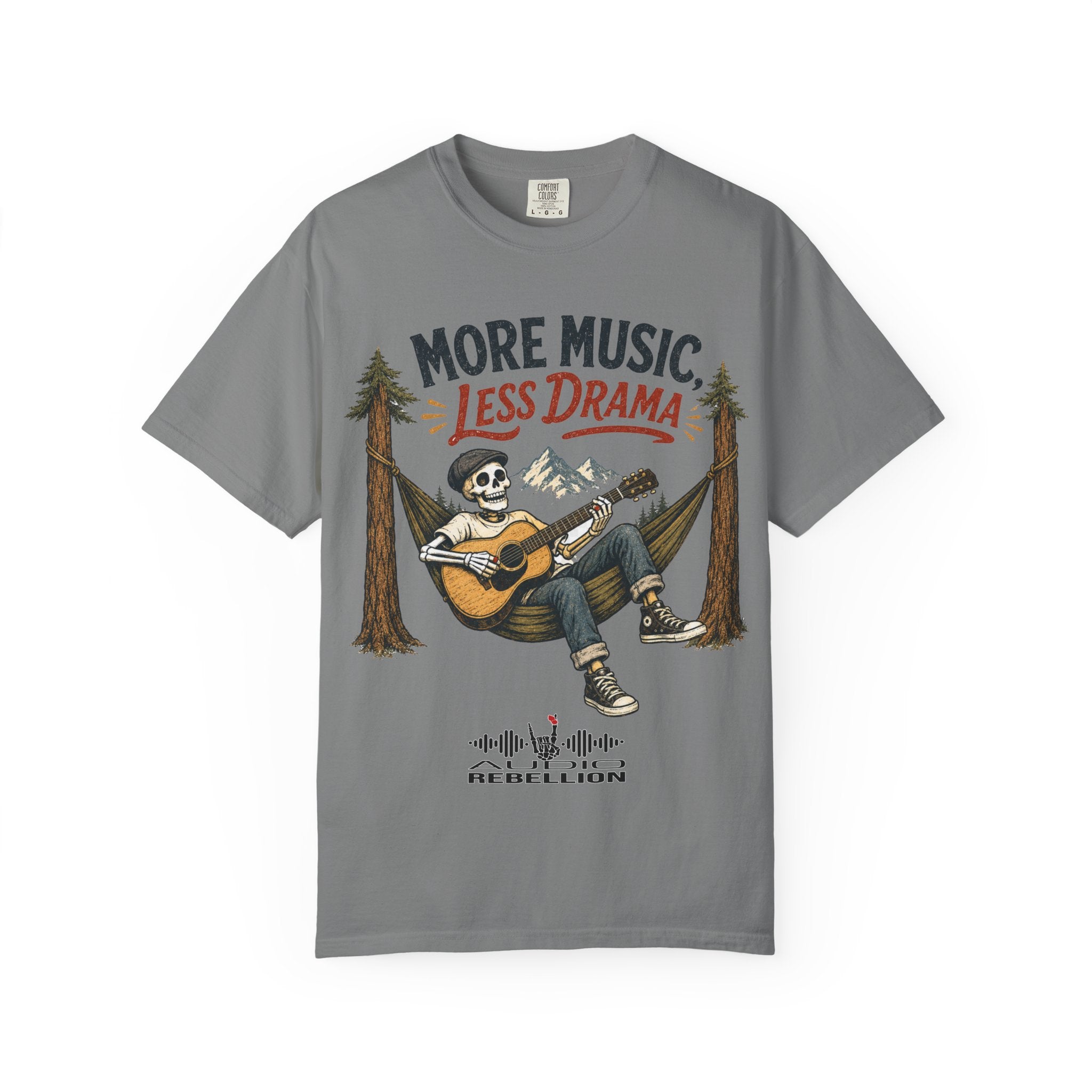 More Music Less Drama -  Vintage Guitarist Graphic Tee