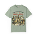 The World is Better When We Rock Together -  Vintage Music Lovers Graphic Tee