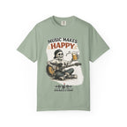 Music Makes Happy -  Vintage Guitarist Graphic Tee