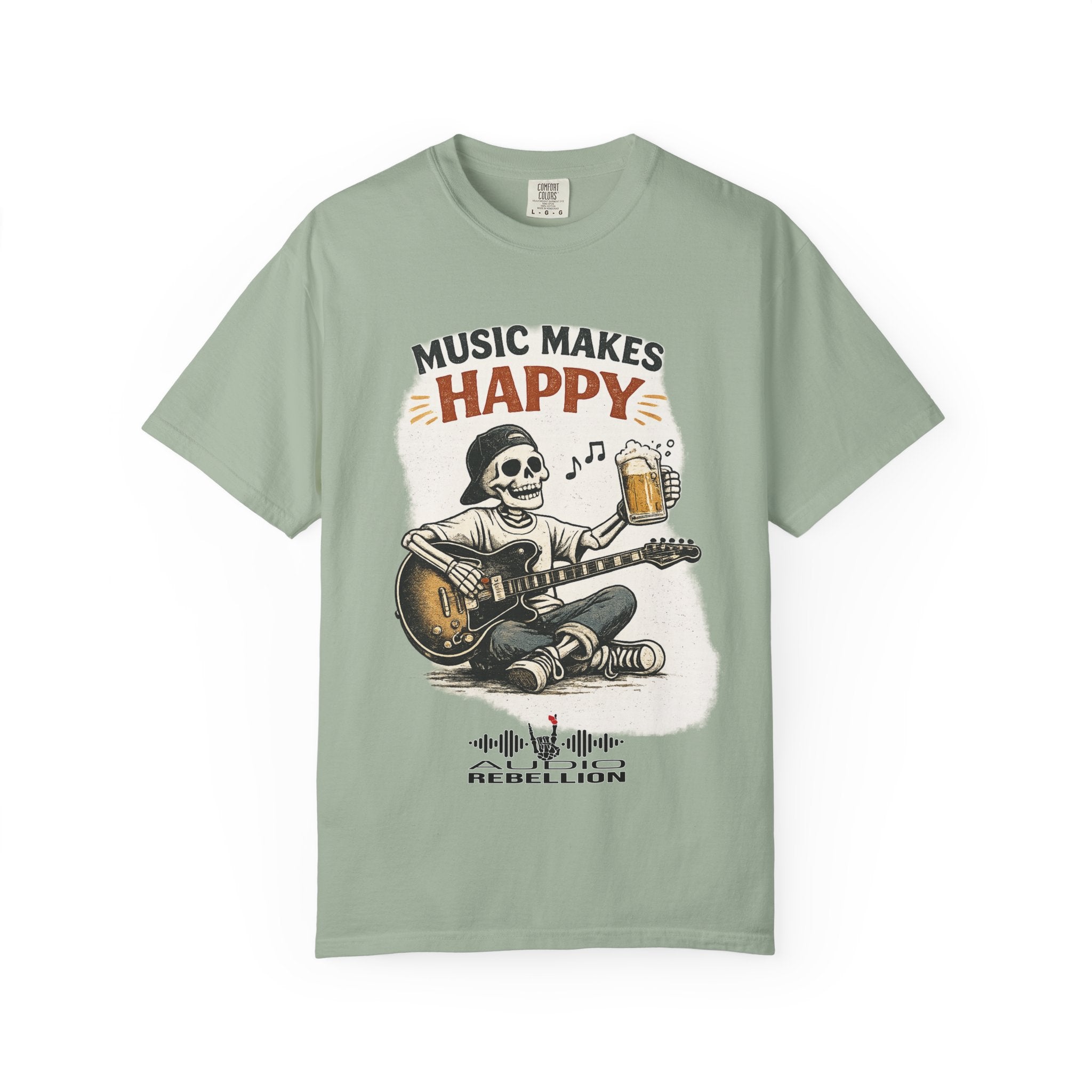 Music Makes Happy -  Vintage Guitarist Graphic Tee