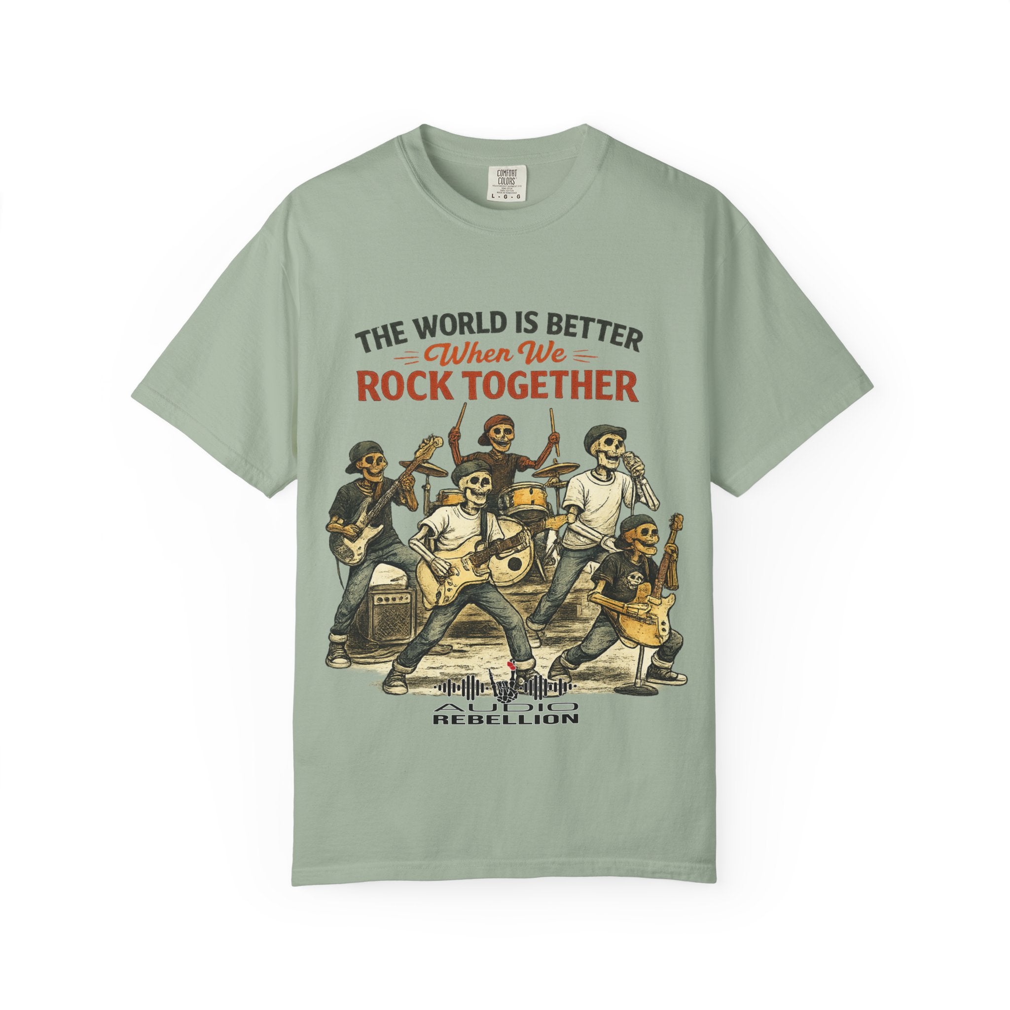 The World is Better When We Rock Together -  Vintage Music Lovers Graphic Tee