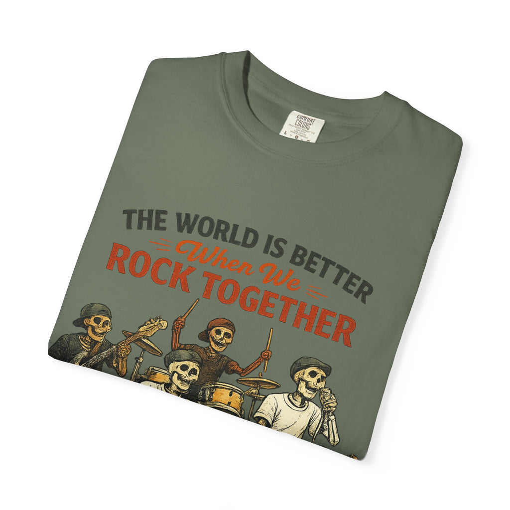 The World is Better When We Rock Together -  Vintage Music Lovers Graphic Tee