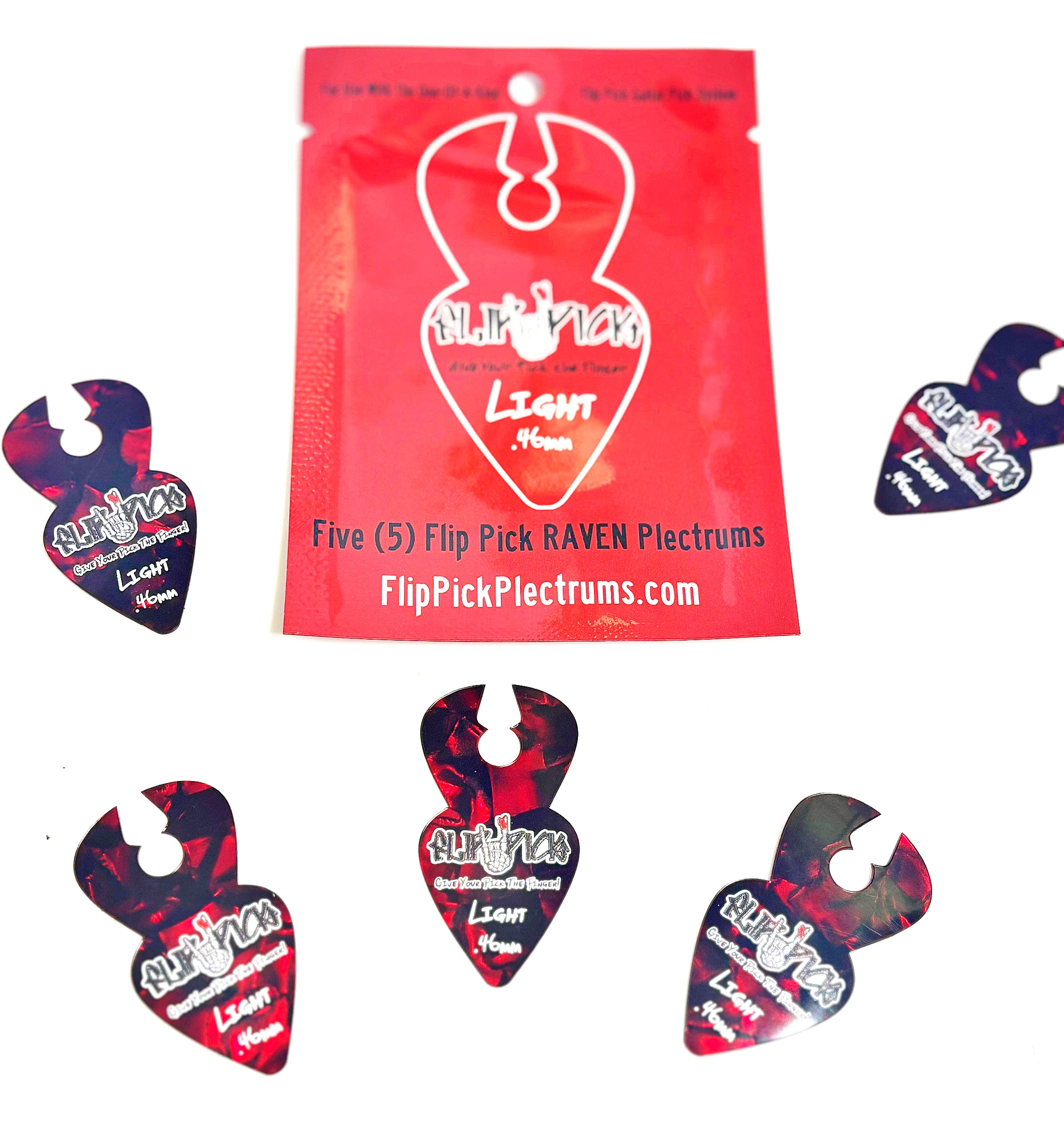 RAVEN Pick Refresh Pack - Light (.46 mm) - Pack of 5 (Strap Sold Separately) image 3