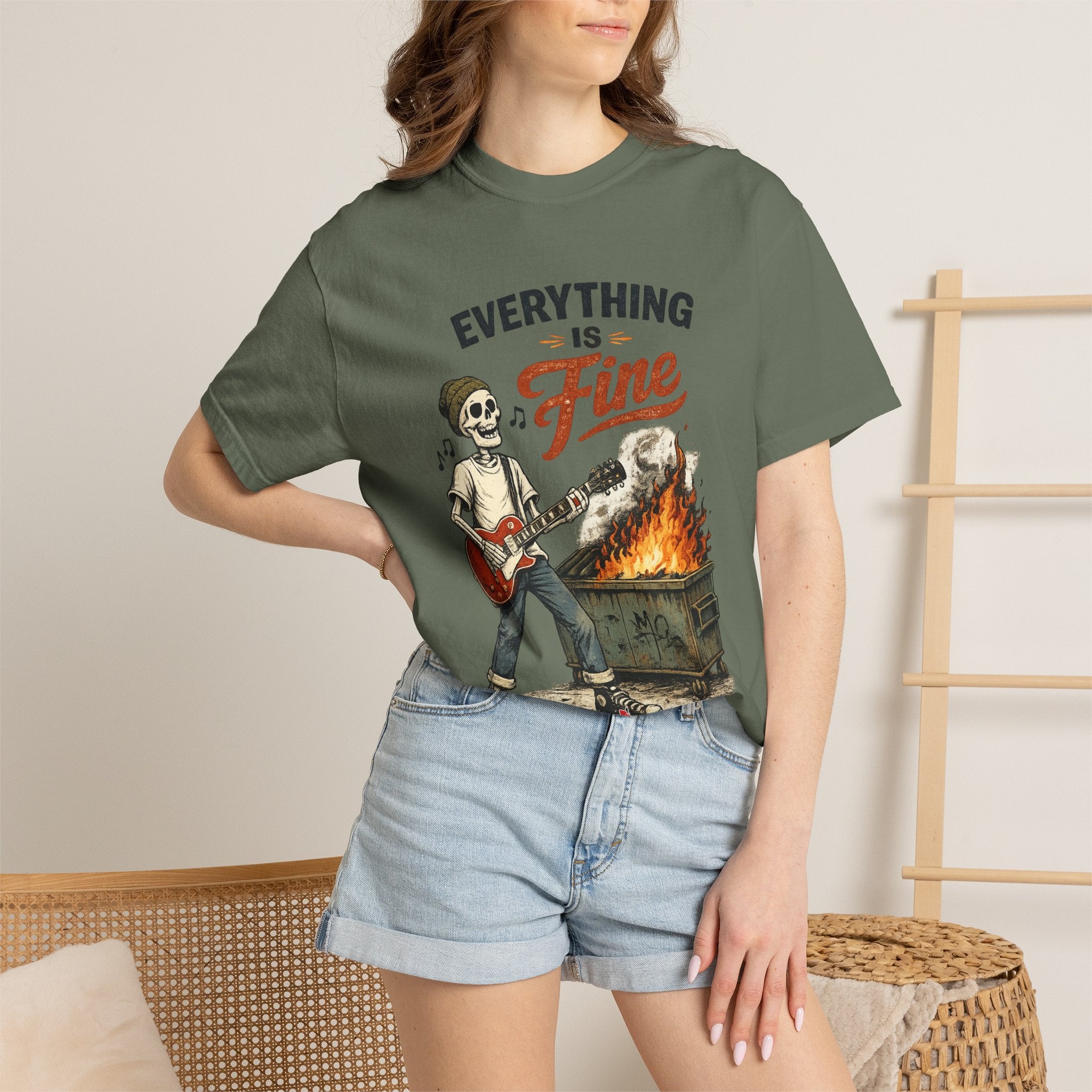 Everything is Fine -  Vintage Guitarist Graphic Tee