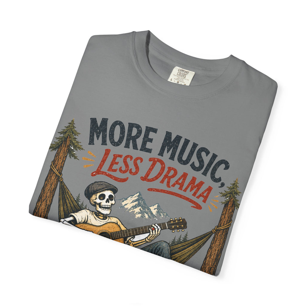 More Music Less Drama -  Vintage Guitarist Graphic Tee