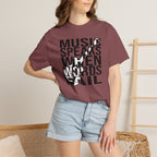 Music Speaks When Words Fail – Premium Garment-Dyed T-Shirt